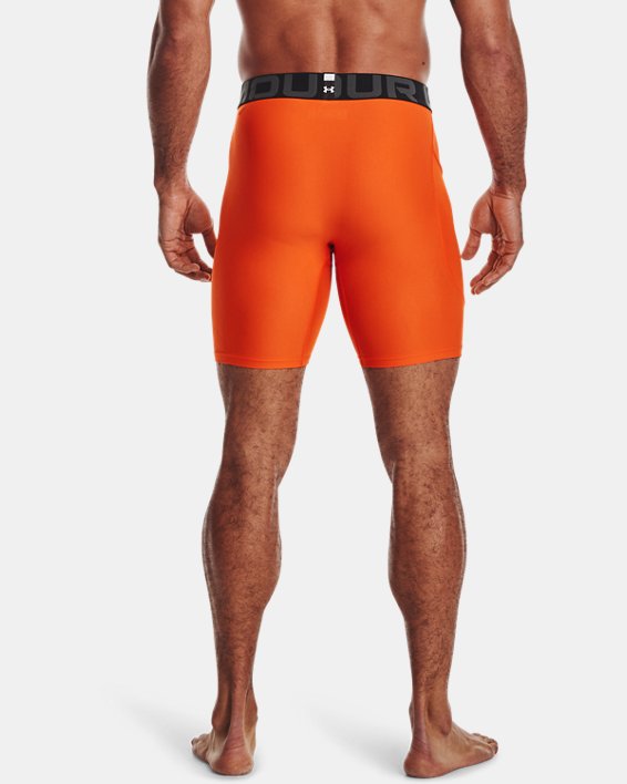 Men's HeatGear® Armour Compression Shorts, Orange, pdpMainDesktop image number 1